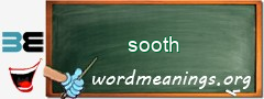 WordMeaning blackboard for sooth